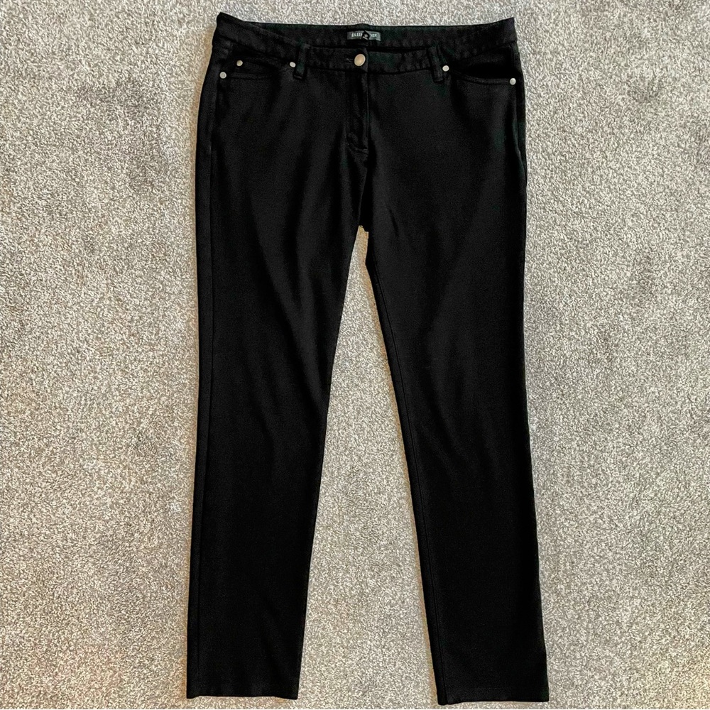 Eileen Fisher Women's Size 12 Black Soft Straight Leg Italian Fabric Pants